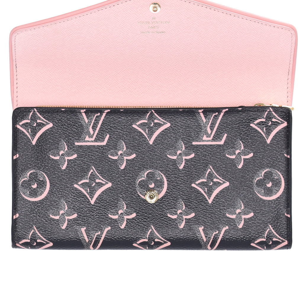 Louis Vuitton Fall For You Sarah Long Wallet M81477 Black Pink