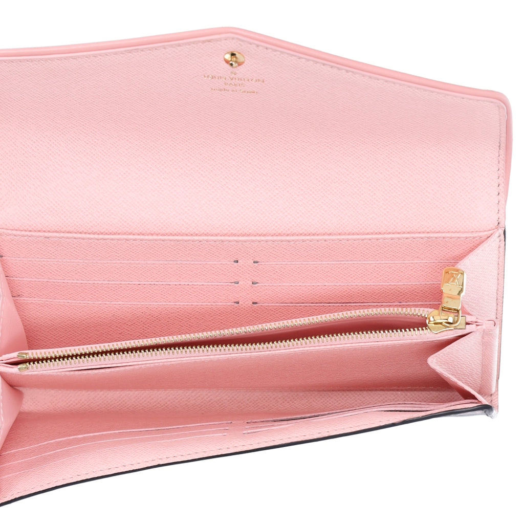Louis Vuitton Fall For You Sarah Long Wallet M81477 Black Pink
