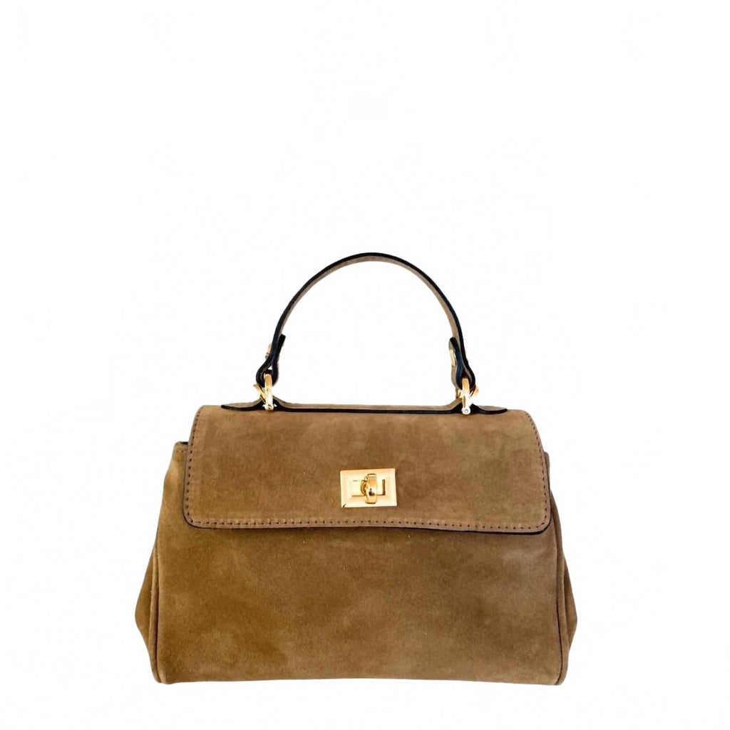 Women's Moody Small Suede Bag In Taupe