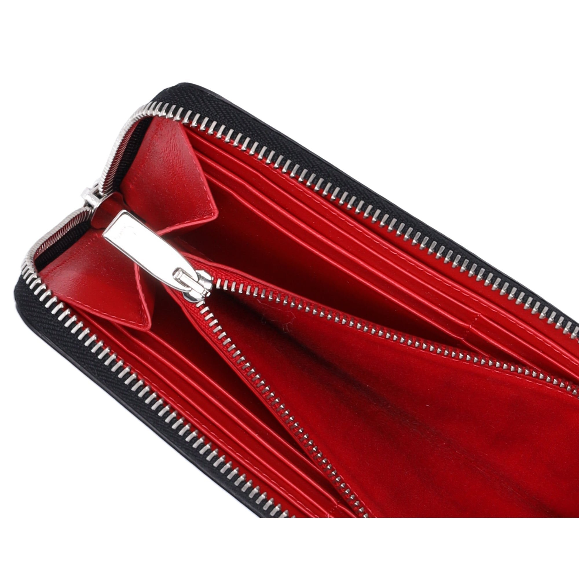 Christian Louboutin Panettone Long Wallet Gray Red Multi Leather Beaded
