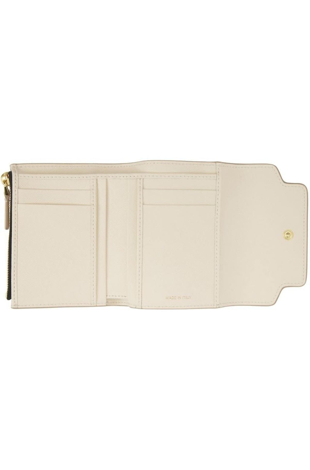 Marni Saffiano Leather Trifold Wallet - Off-White