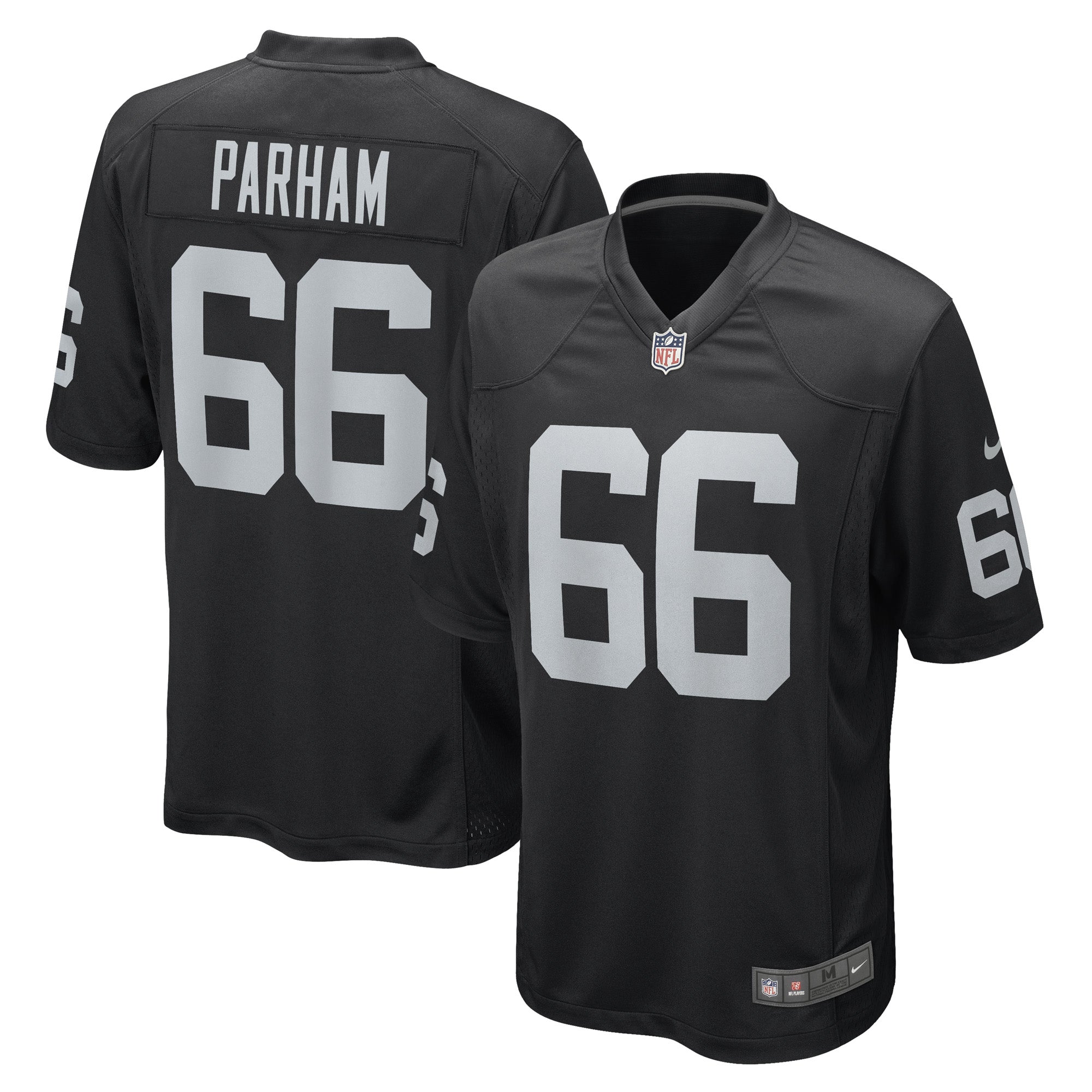 Las Vegas Raiders Dylan Parham Black Game Player Jersey