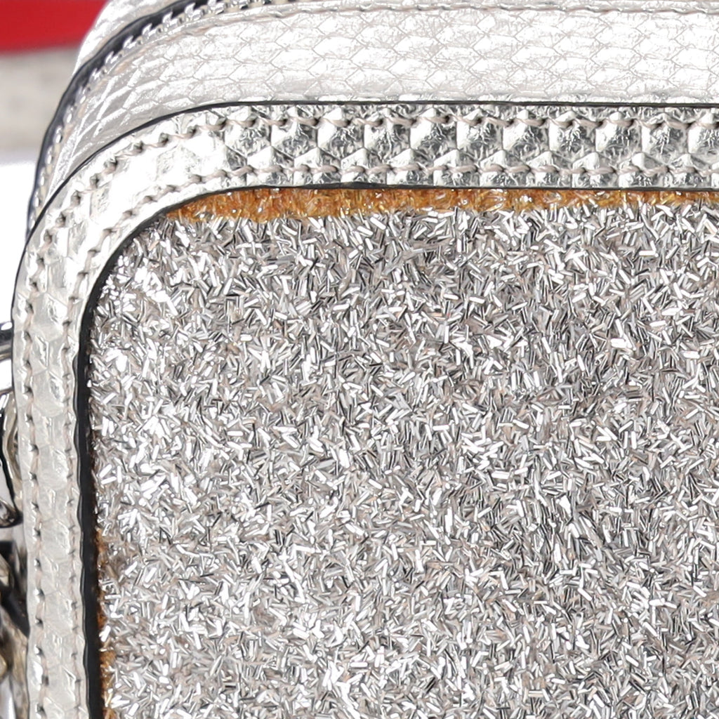 Christian Louboutin Rubylou Mini Shoulder Bag Gold Leather Glitter