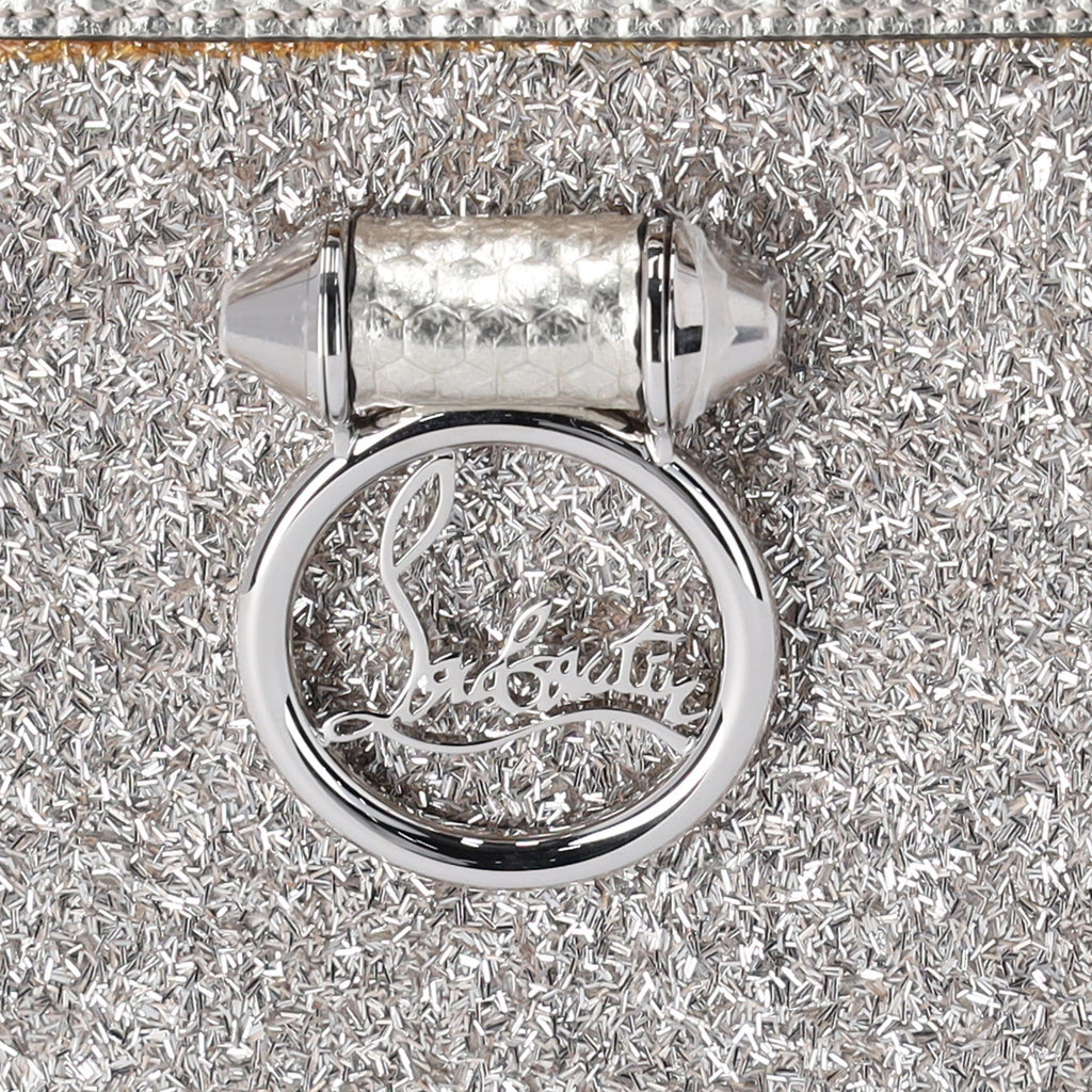 Christian Louboutin Rubylou Mini Shoulder Bag Gold Leather Glitter