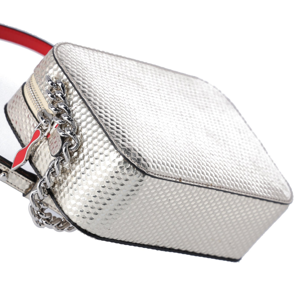 Christian Louboutin Rubylou Mini Shoulder Bag Gold Leather Glitter