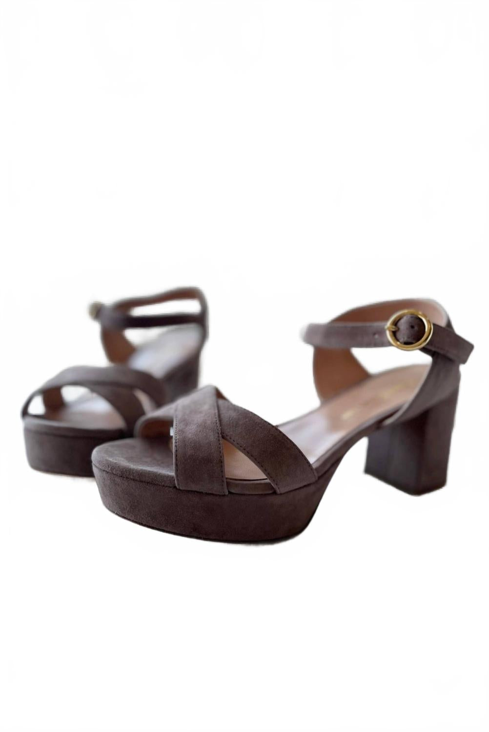 Women's Deidre Suede Heels In Greige