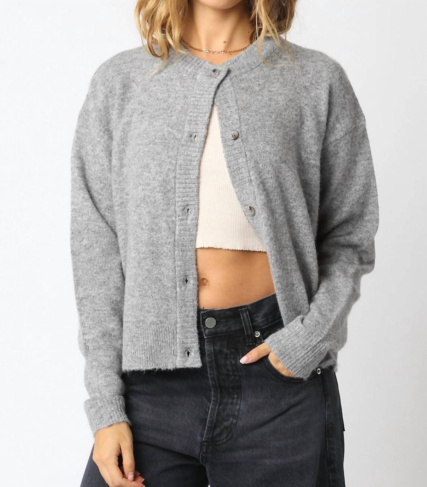 Gillian Sweater In Heather Grey