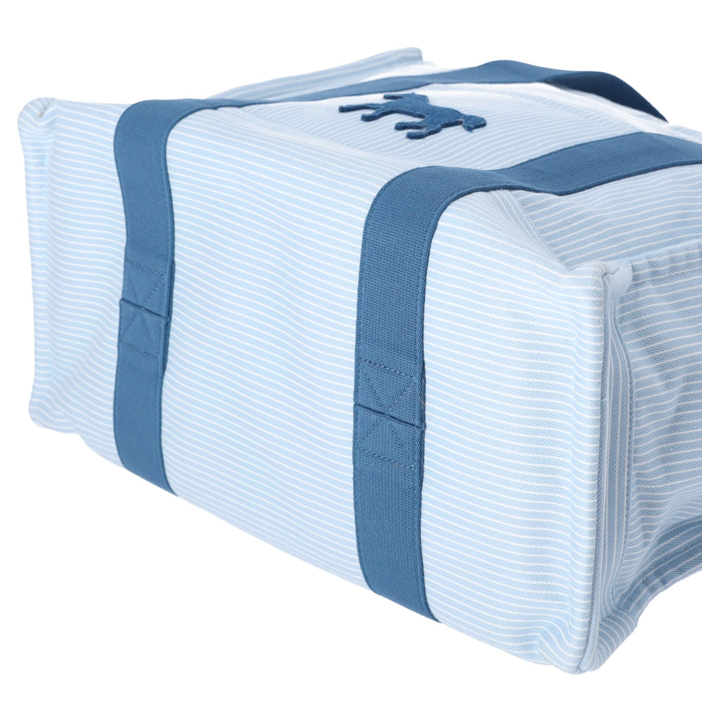 HERMES Cotton Canvas Cavalcolor Nappy Diaper Bag Baby Blue
