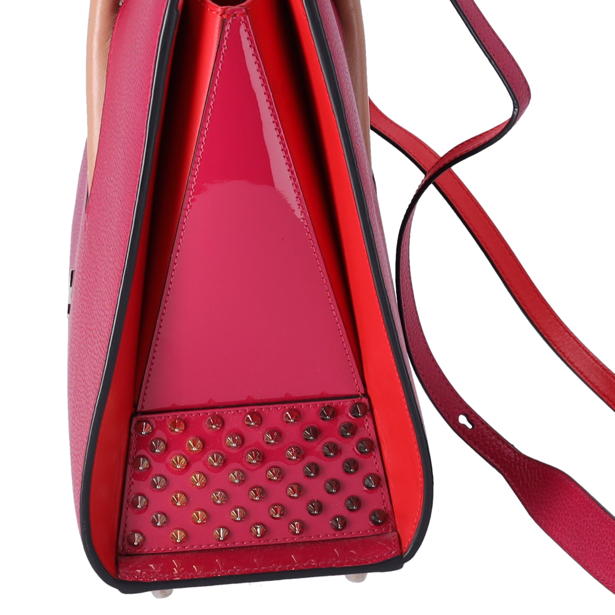 Christian Louboutin Paloma Medium Handbag Pink Solid Classic Studded