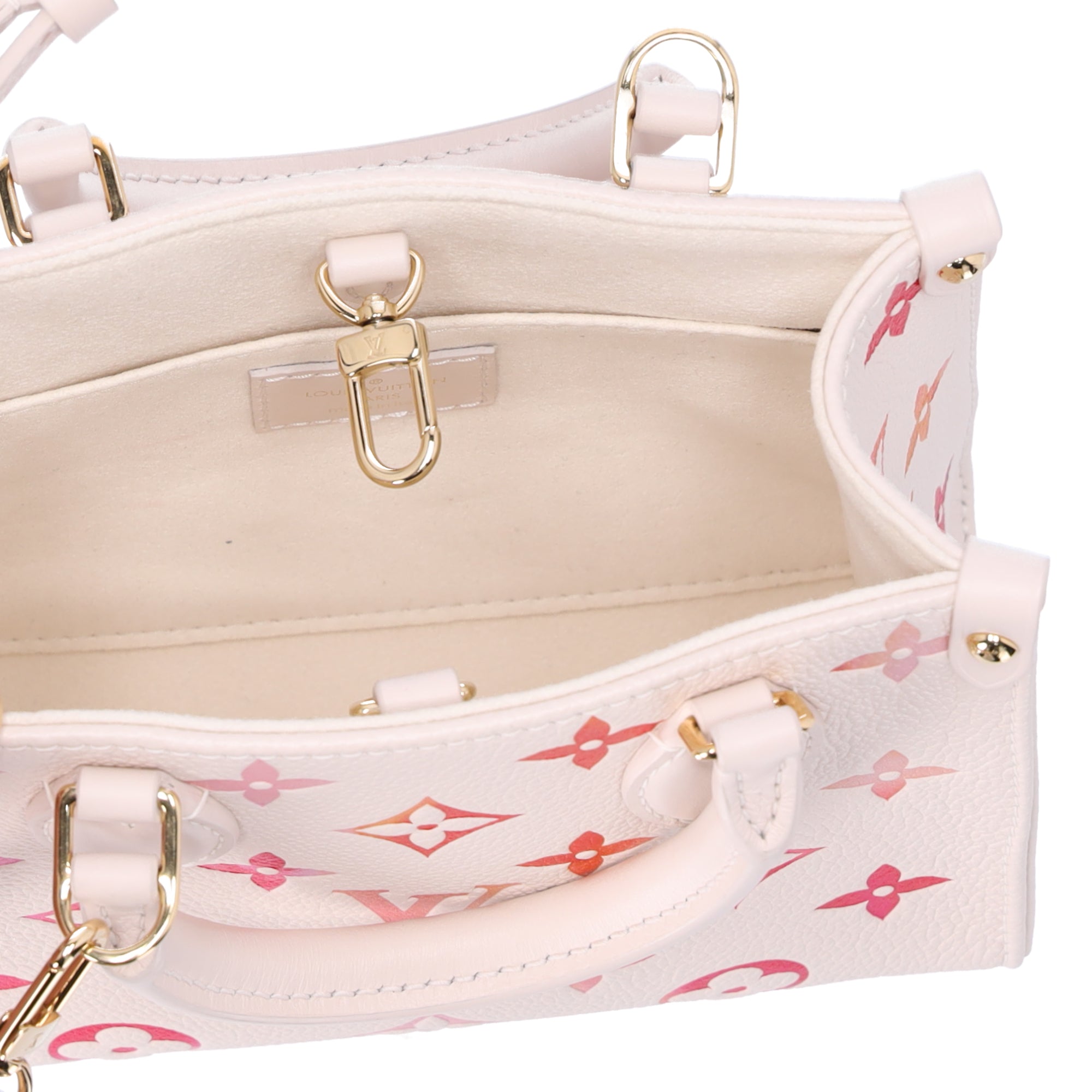 Louis Vuitton Onthego BB Empreinte Monogram Sunrise Aquarelle Beige Pink