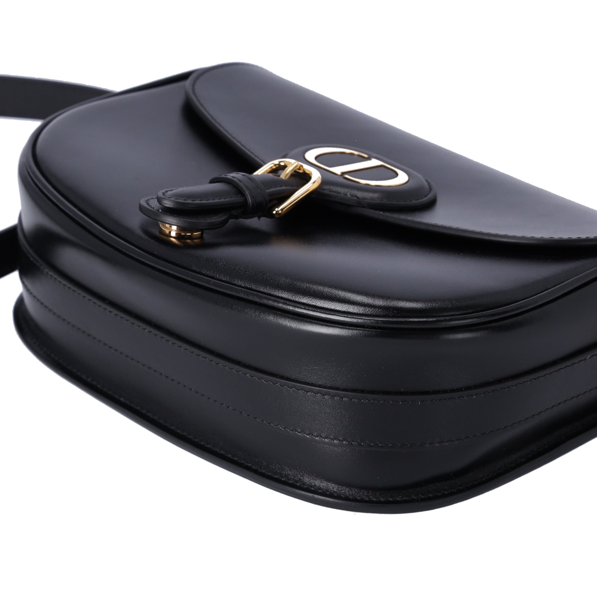 Christian Dior Bobby Medium Shoulder Bag M9319UMOL_M900 Black Box Leather