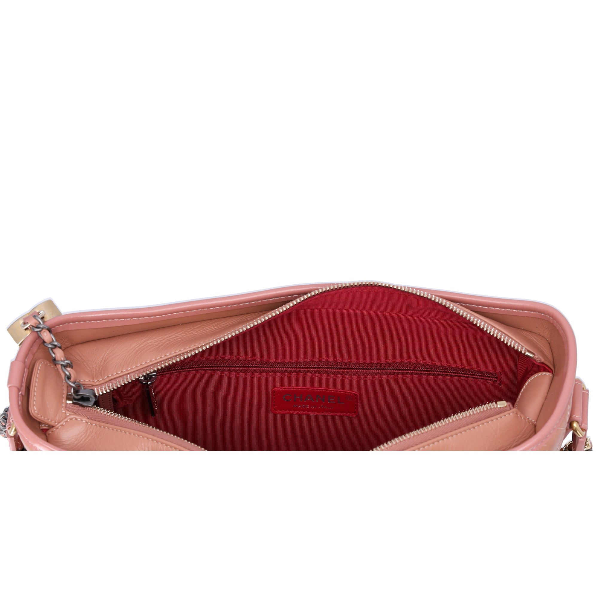CHANEL Gabrielle Medium Hobo Bag  A93824 Salmon Pink Aged Calfskin