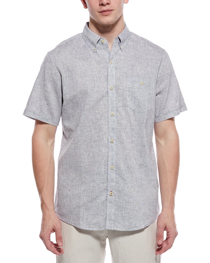 WEATHERPROOF VINTAGE Linen-Blend Mixy Solid Shirt