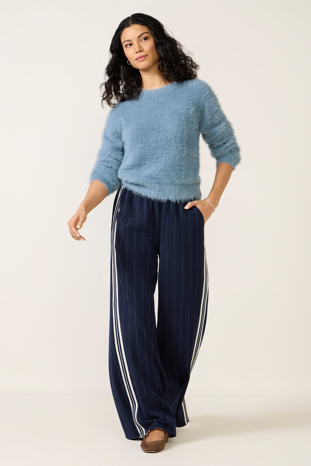Women's Penny Fuzzy Crew Sweater Top