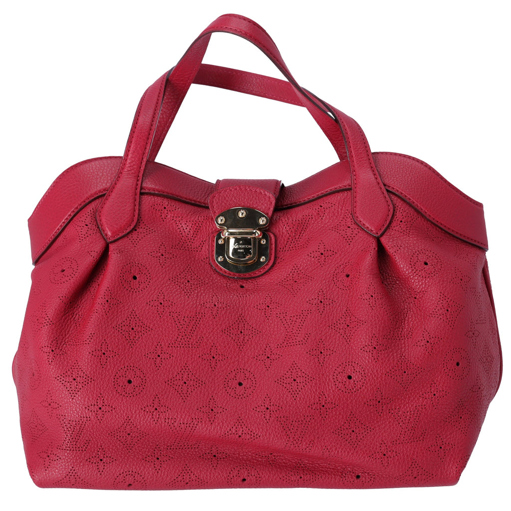 Louis Vuitton Cirrus PM Handbag M93817 Pink Grenat Mahina Monogram Leather
