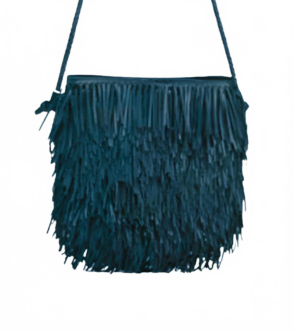 Women's Fringe Hobo Bag In Forest
