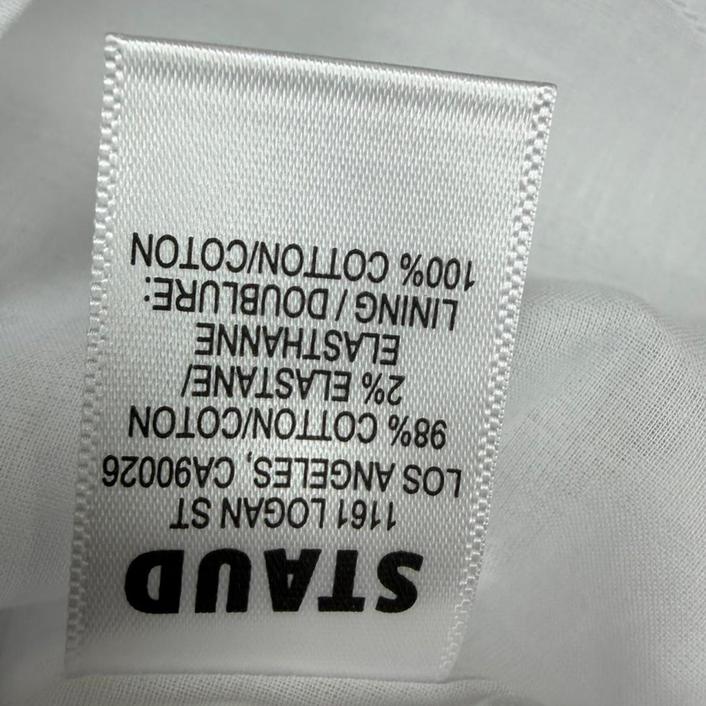 Staud Mini Teresa Dress in White Cotton
