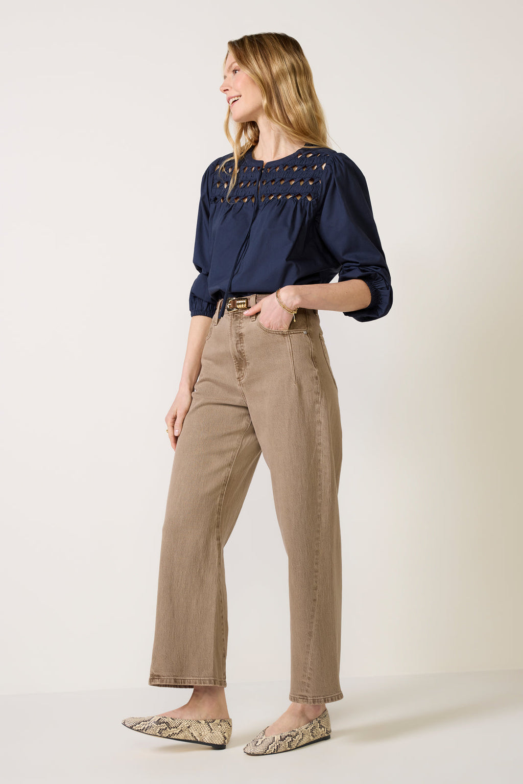 Women's Daisey Cutwork Blouse