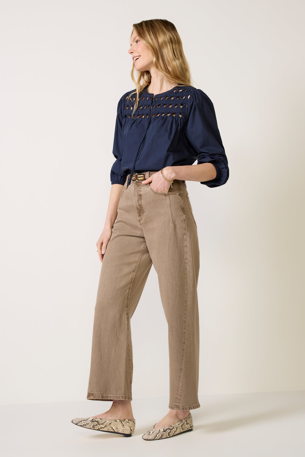 Women's Daisey Cutwork Blouse