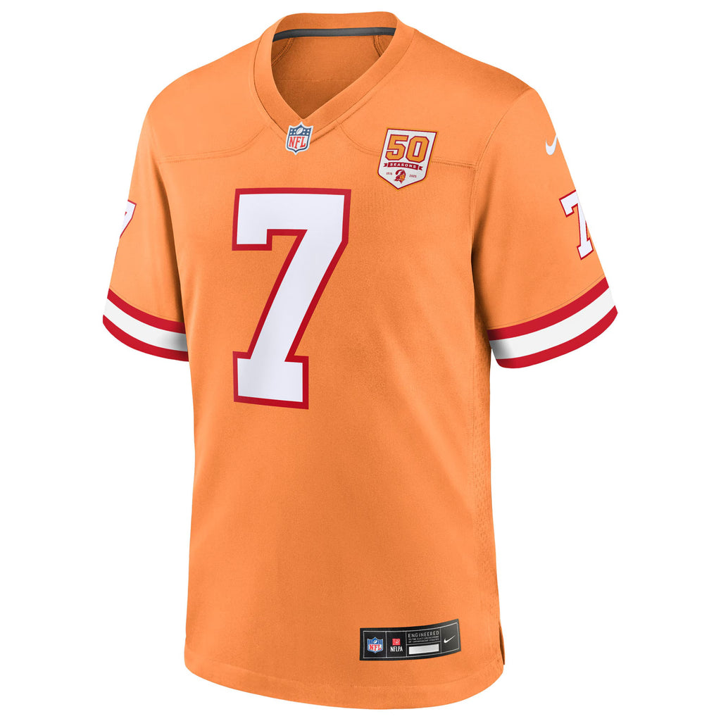 Tampa Bay Buccaneers Bucky Irving Creamsicle 50th Season Game Jersey