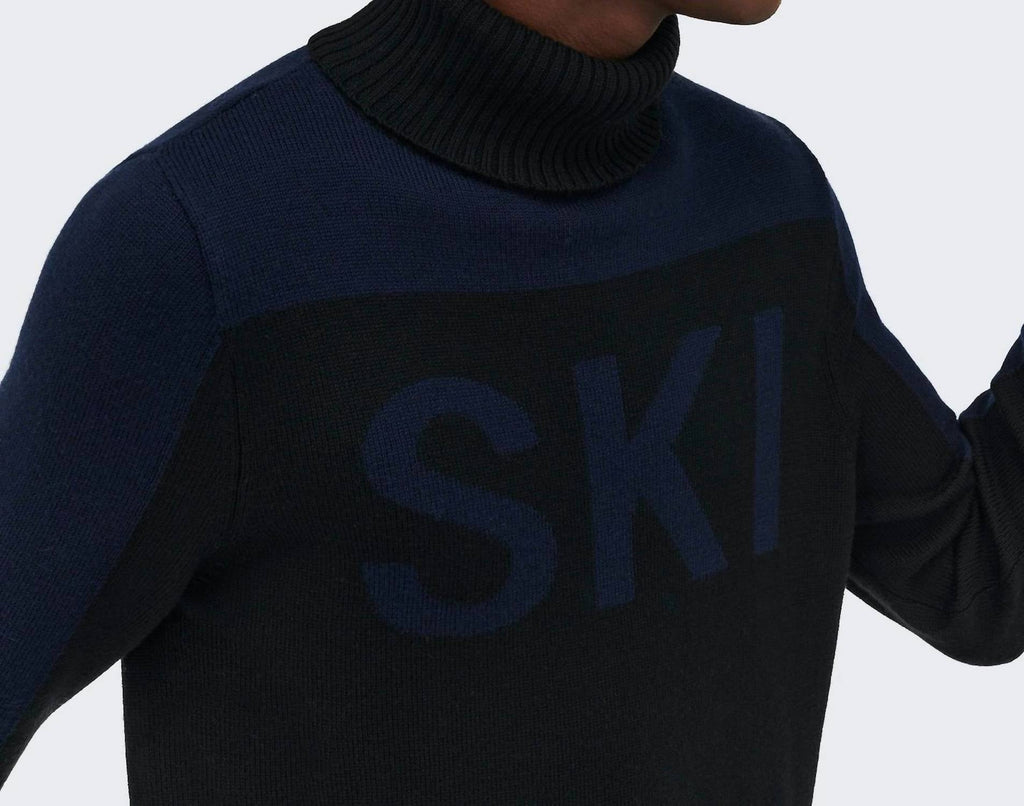 3D Ski Turtleneck Sweater In Navy