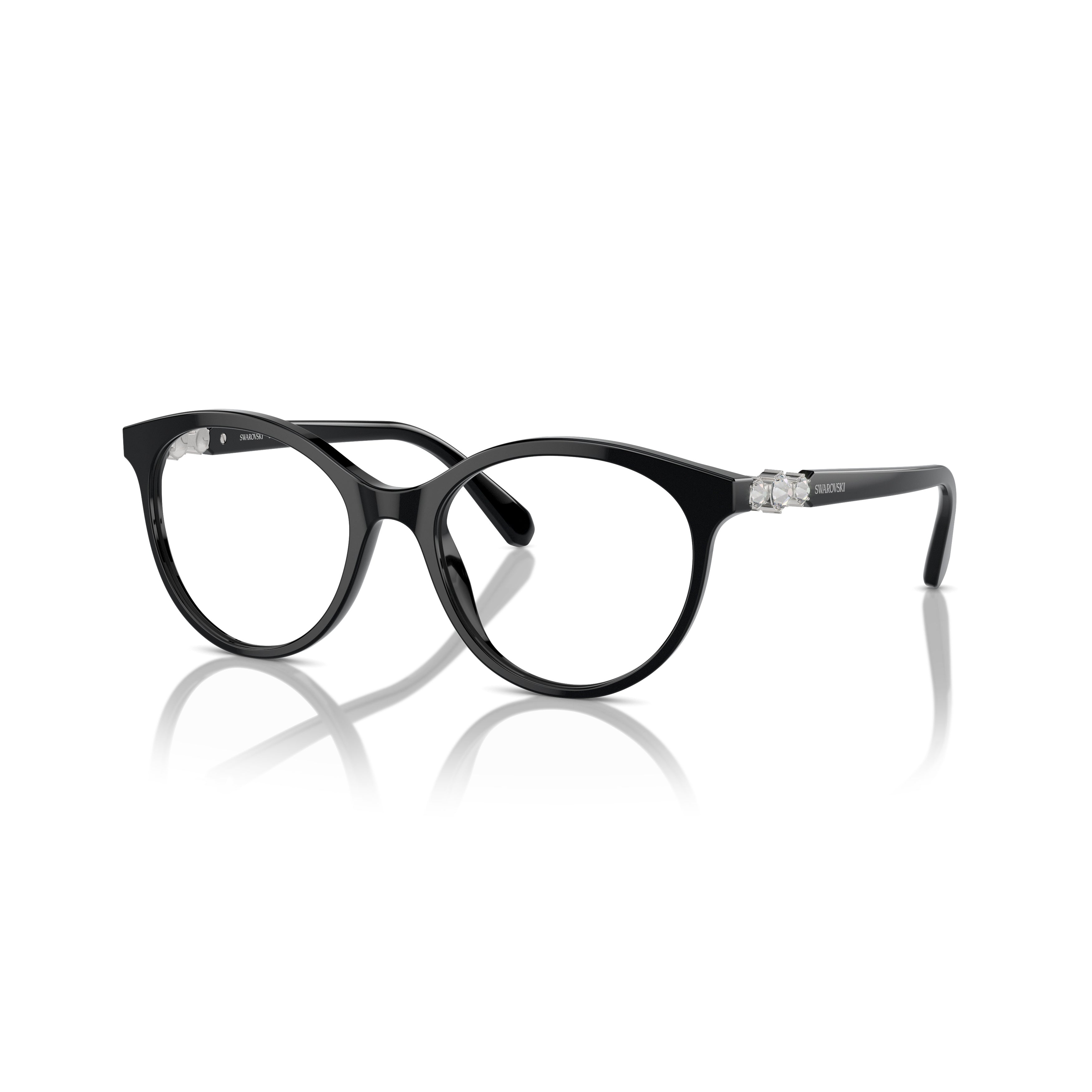 0Sk2019 Black Acetate Sunglasses with Crystal-Embellished Temples