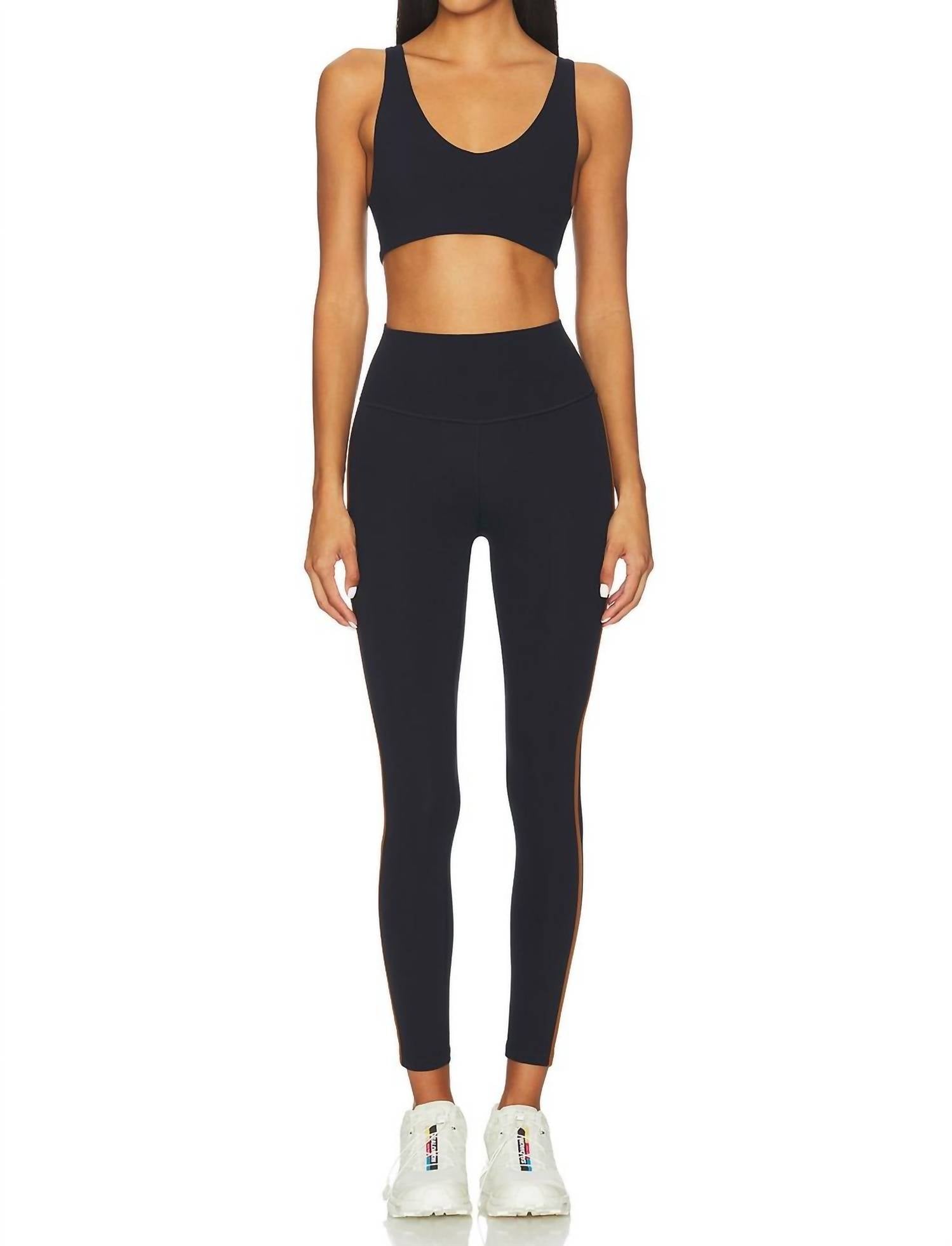 Amber Airweight High Waist Leggings In Indigo/honey