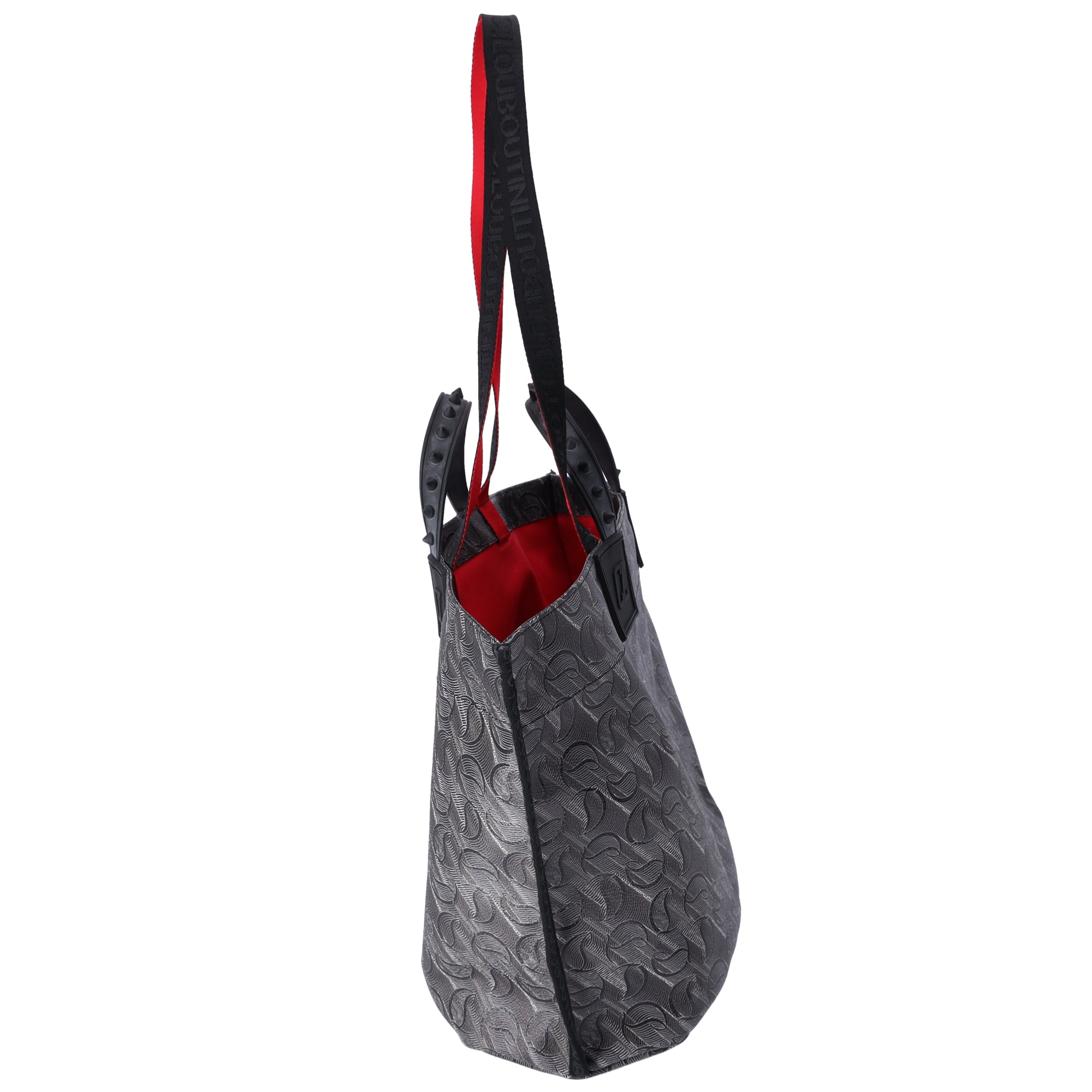 Christian Louboutin Loutote Bag Dark Gray Black PVC Rubber