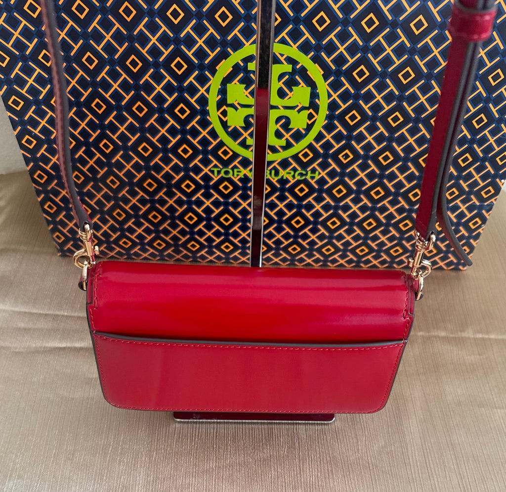 NWT Tory Burch Emerson Patent Leather Mini Crossbody Bag/Clutch