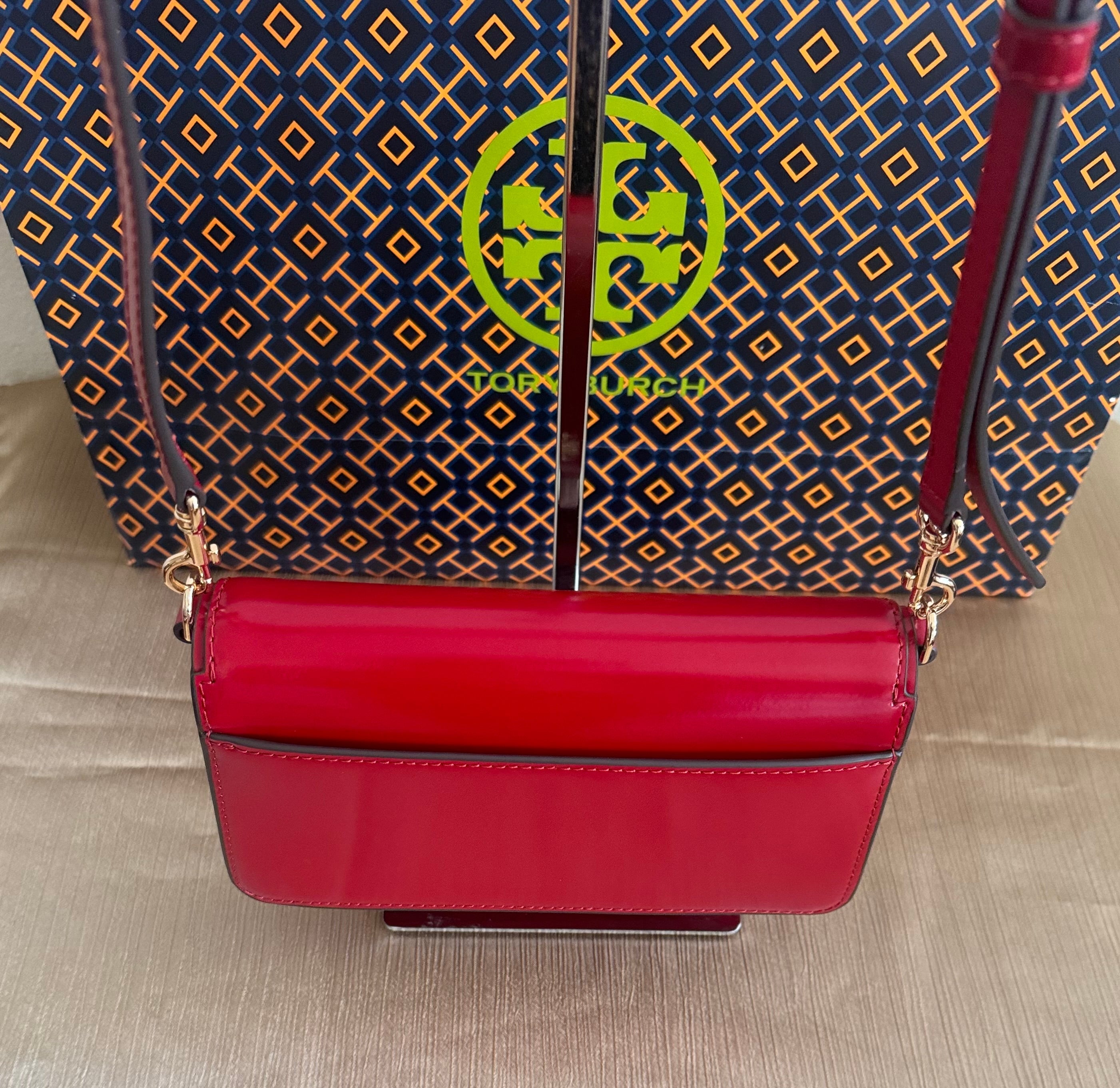NWT Tory Burch Emerson Patent Leather Mini Crossbody Bag/Clutch