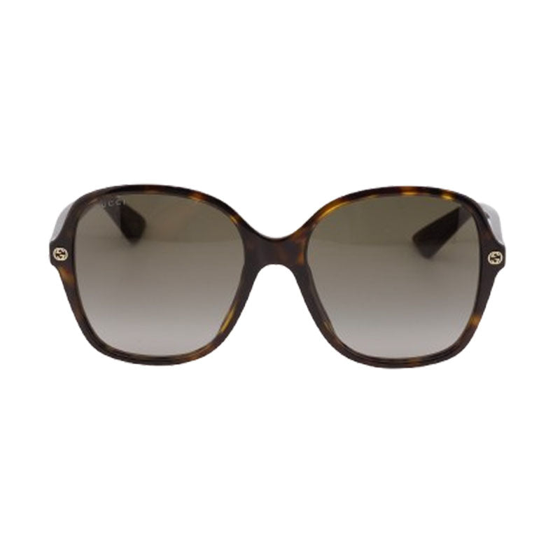 Gucci Sunglasses Round Full Rim, Havana Frame And Brown Gradient Lens Gg0092S002
