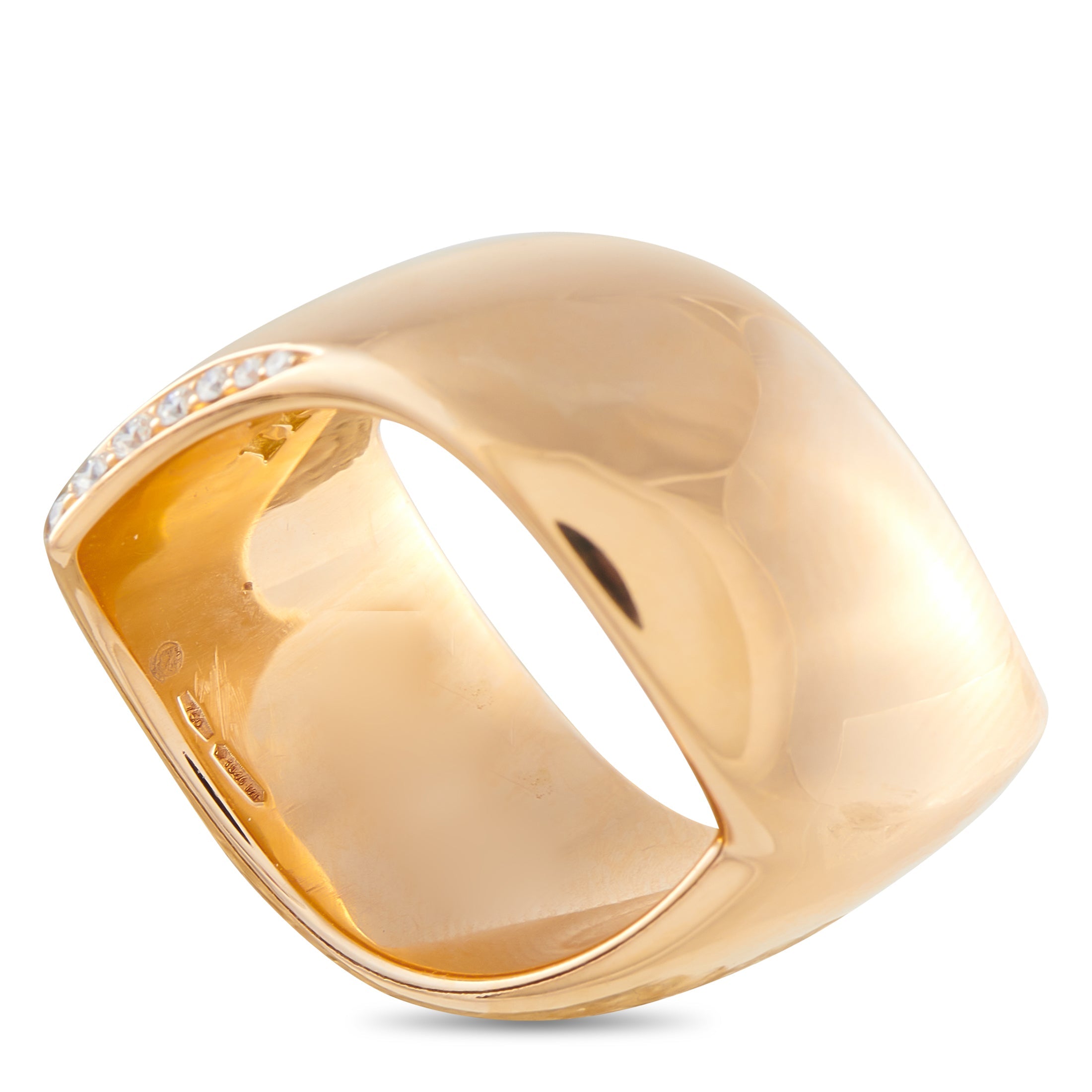 Pasquale Bruni 18K Rose Gold 0.21ct Diamond Ring PB11-041526