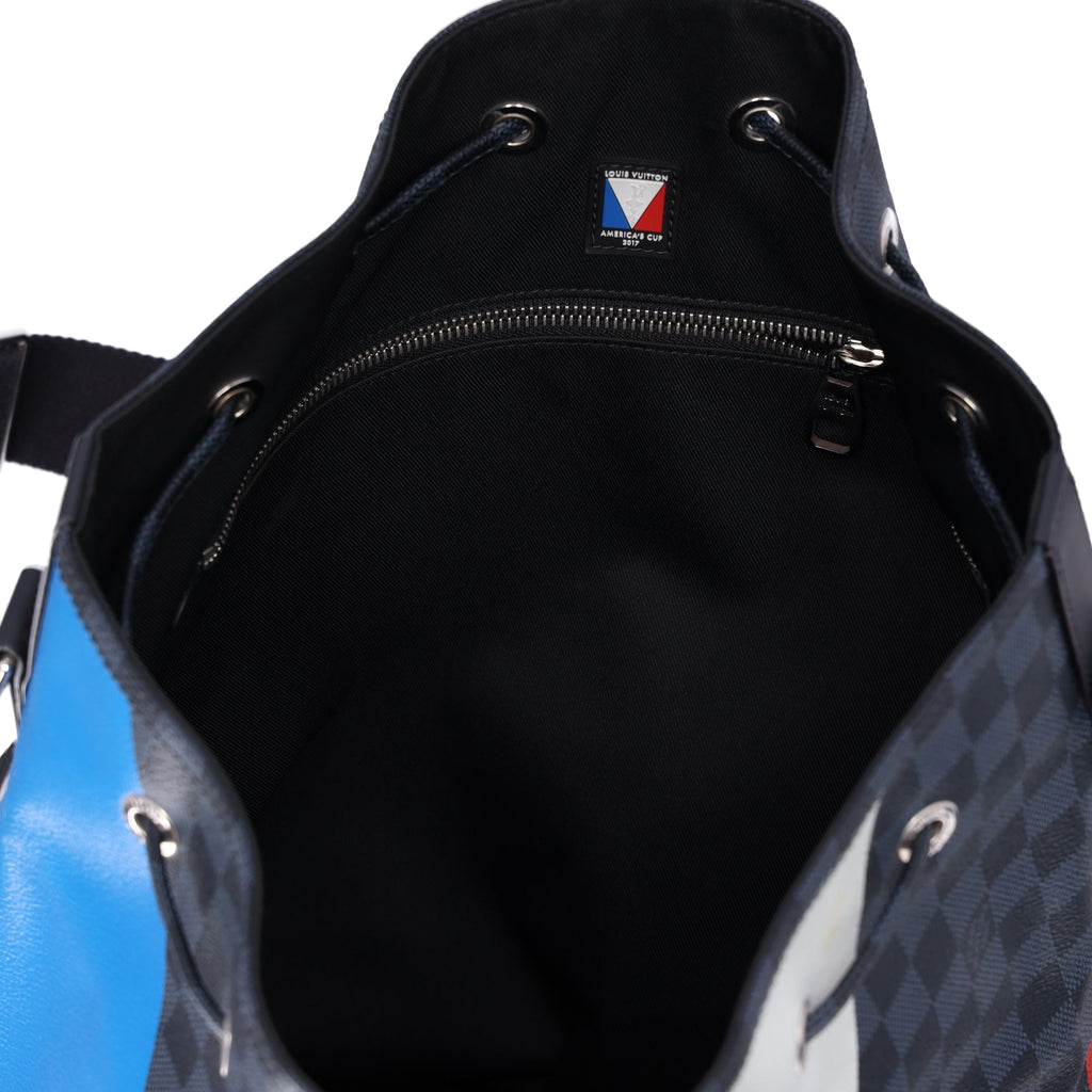Louis Vuitton 2017 America's Cup Damier Cobalt Noe Marin Bucket Bag Tote