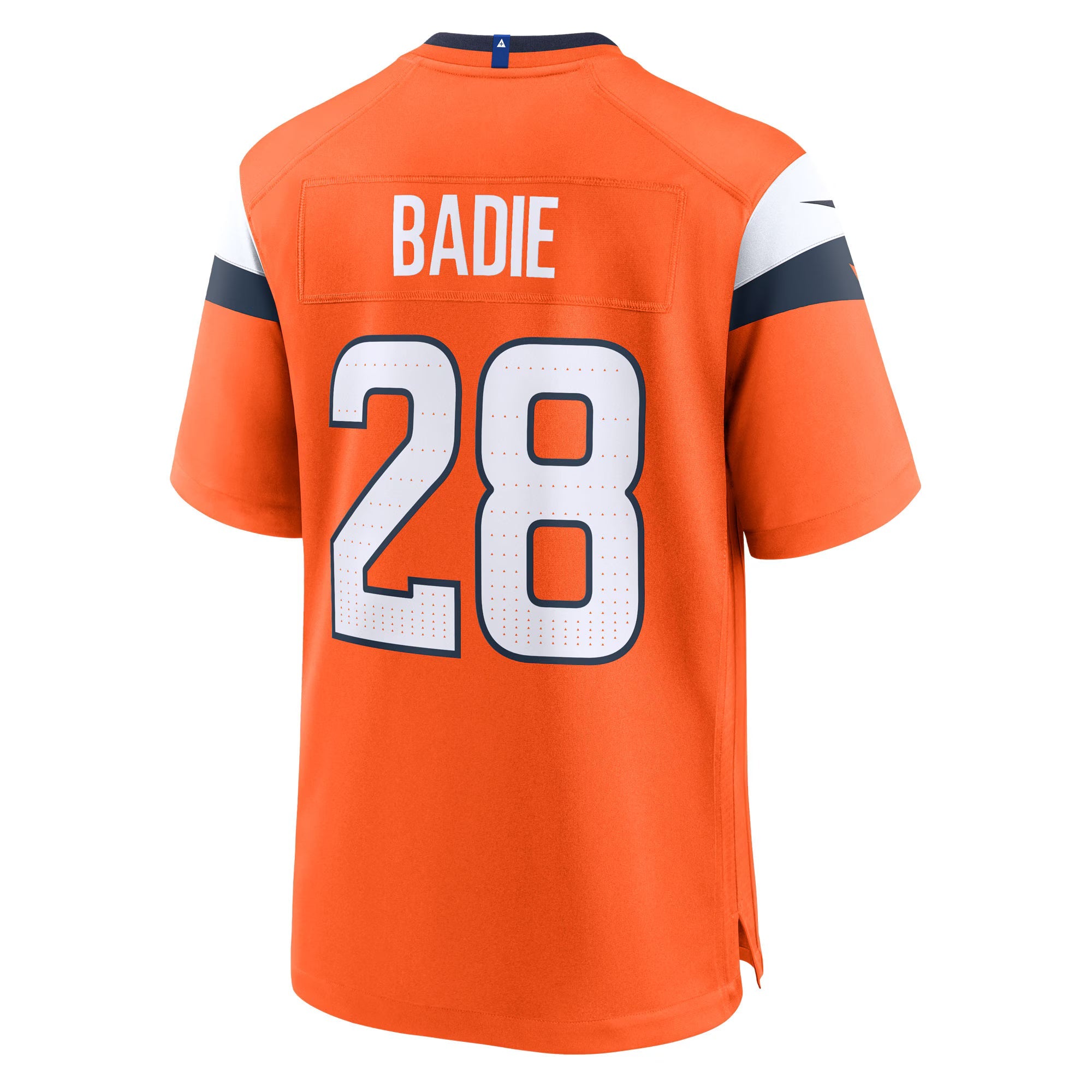 Denver Broncos Tyler Badie Orange Team Game Jersey