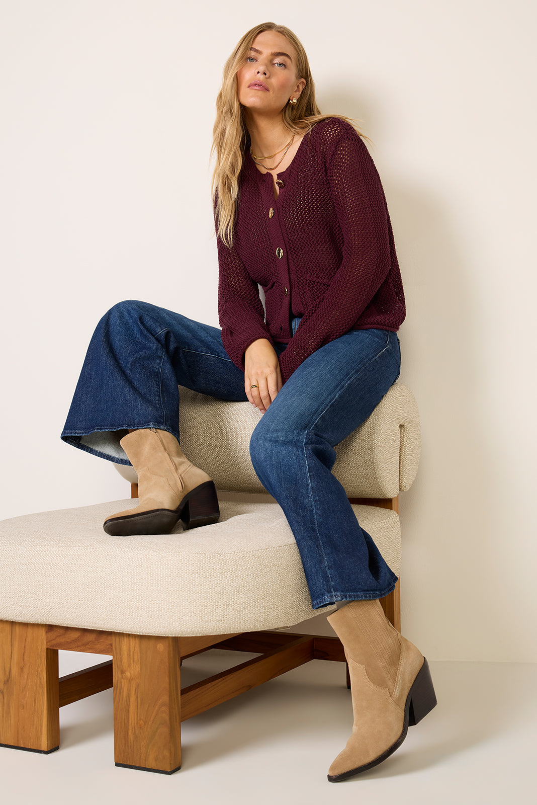 Women's Emery Open Stitch Cardigan