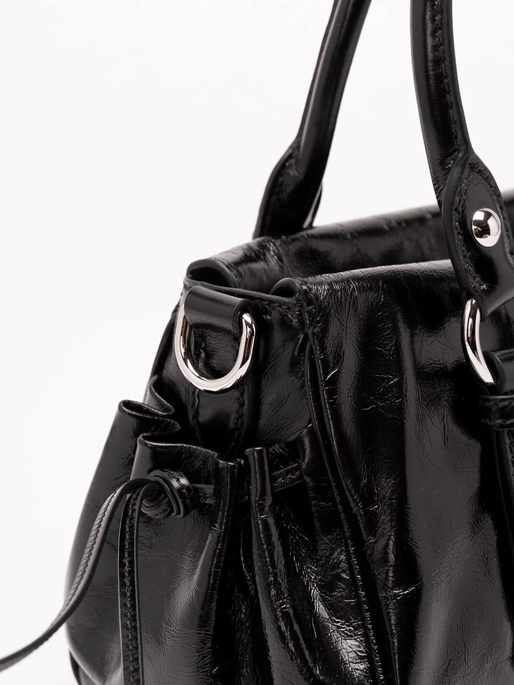 Miu Miu Women Shiny Leather Handbag