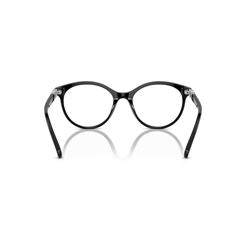 0Sk2019 Black Acetate Sunglasses with Crystal-Embellished Temples