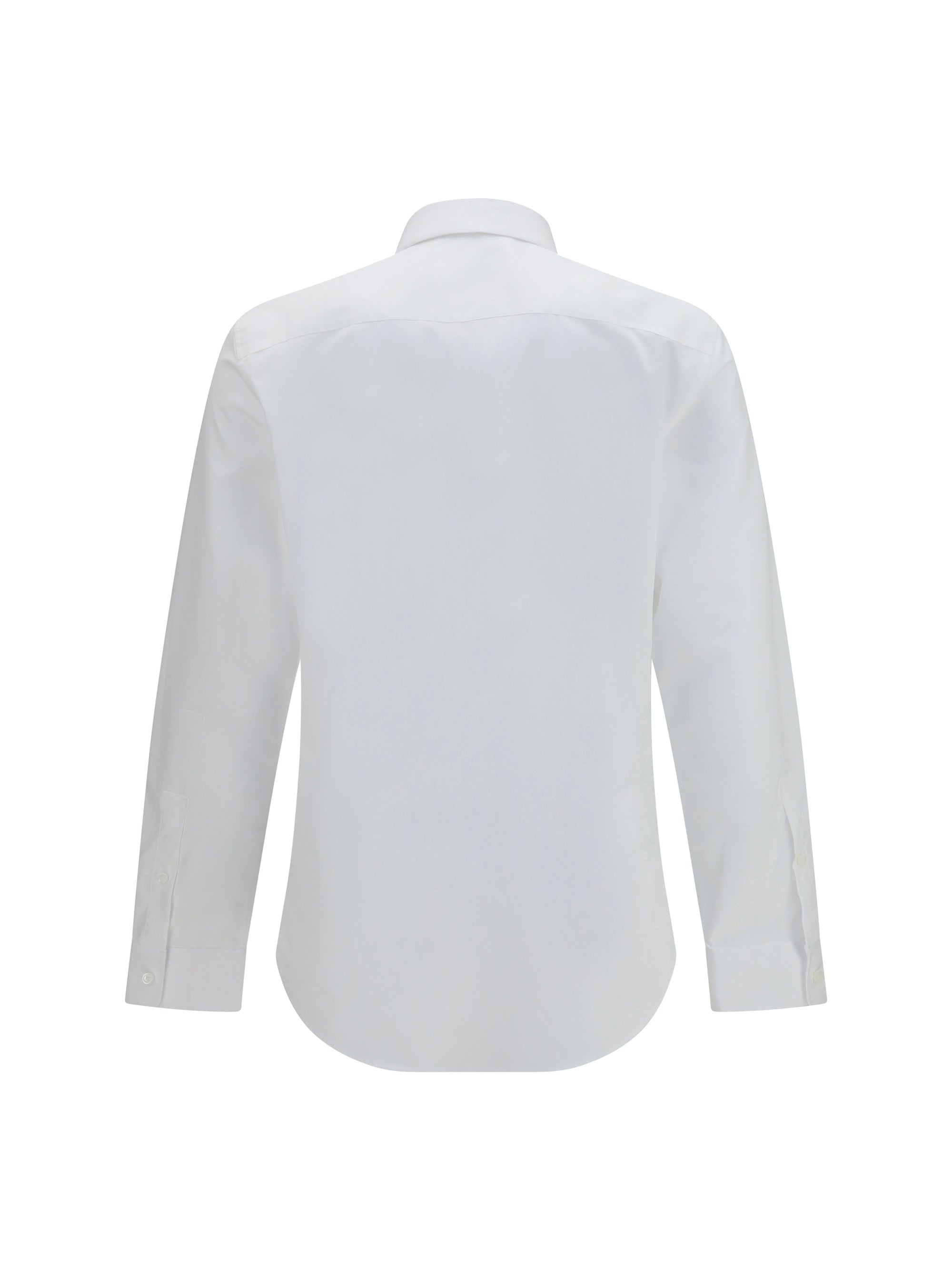 Burberry Men Cotton Shirt With Check Trims