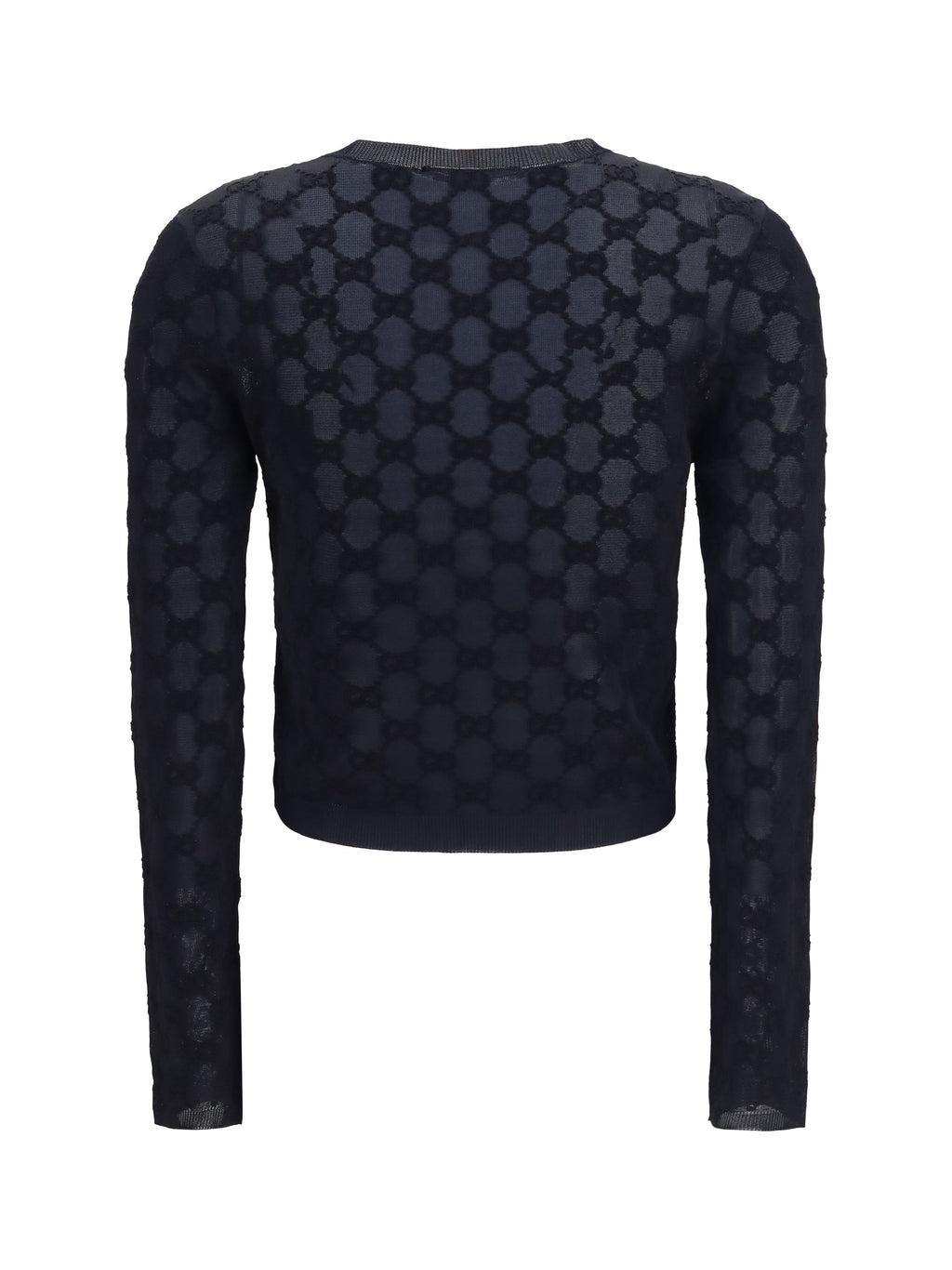 Gucci Women Gg All-Over Viscose Crepe Cardigan