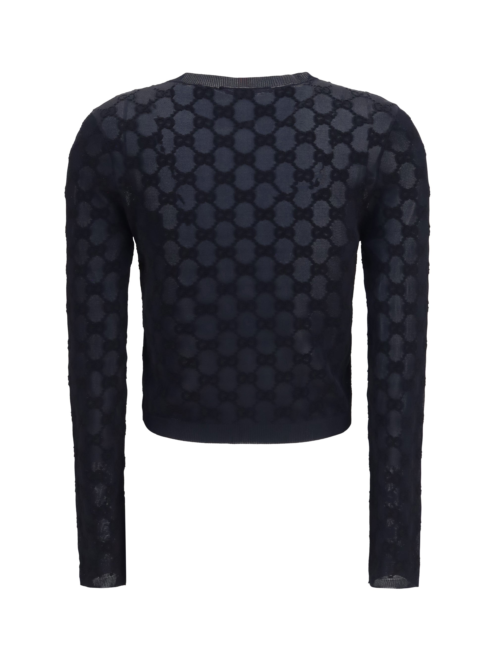 Gucci Women Gg All-Over Viscose Crepe Cardigan