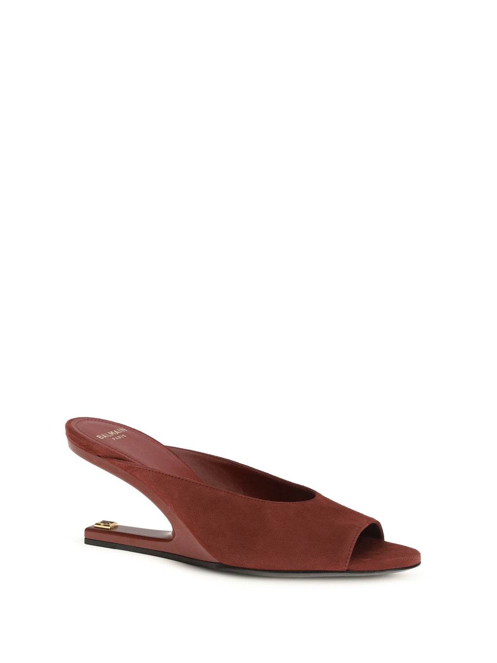 Balmain Women Suede Open-Toe Mules