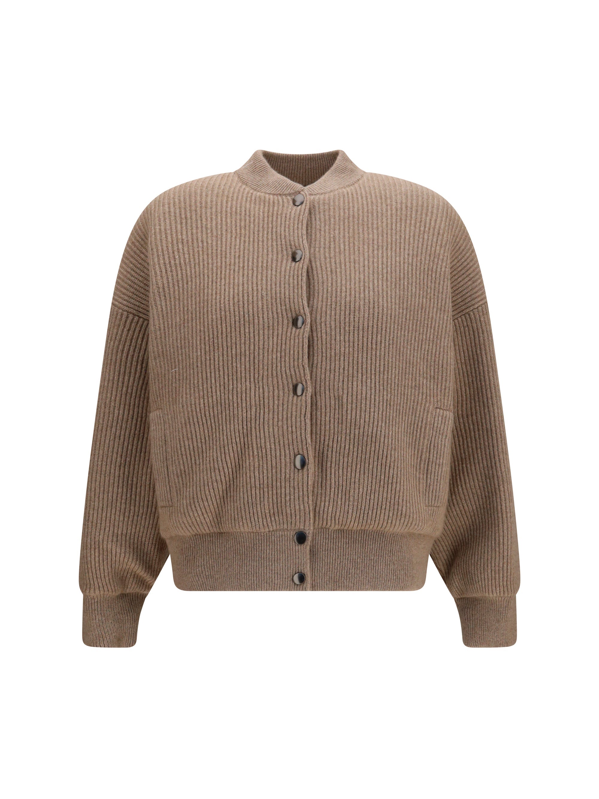 Brunello Cucinelli Women Ribbed Cashmere Bomber