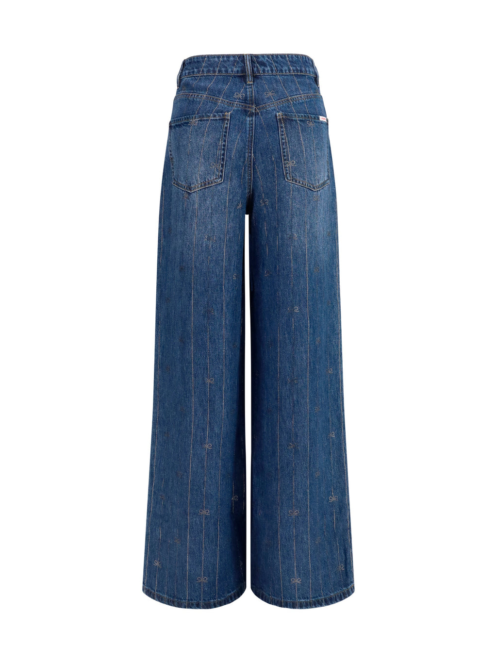 Self-Portrait Women Crystal-Striped Jeans