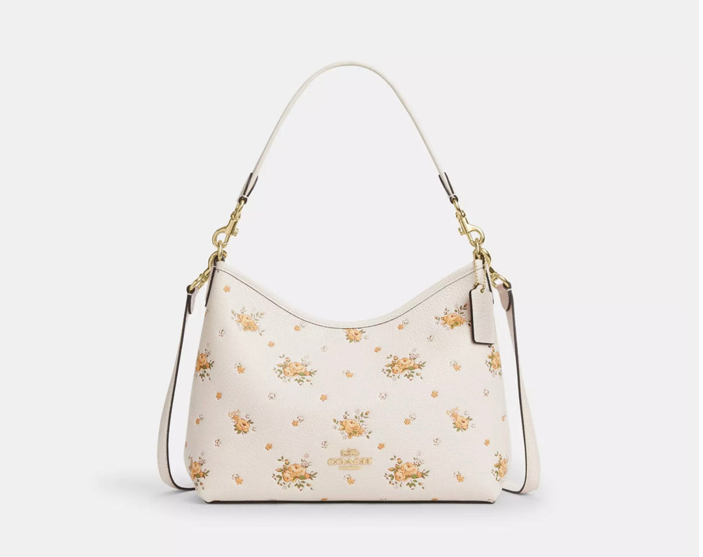 NWT Coach Leather Laurel Shoulder Bag With Floral Print