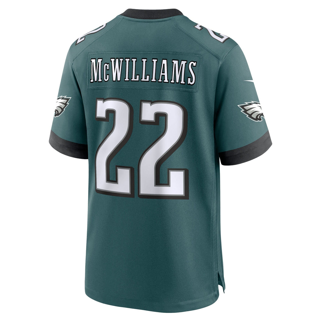 Philadelphia Eagles Mac McWilliams Midnight Green Team Game Jersey