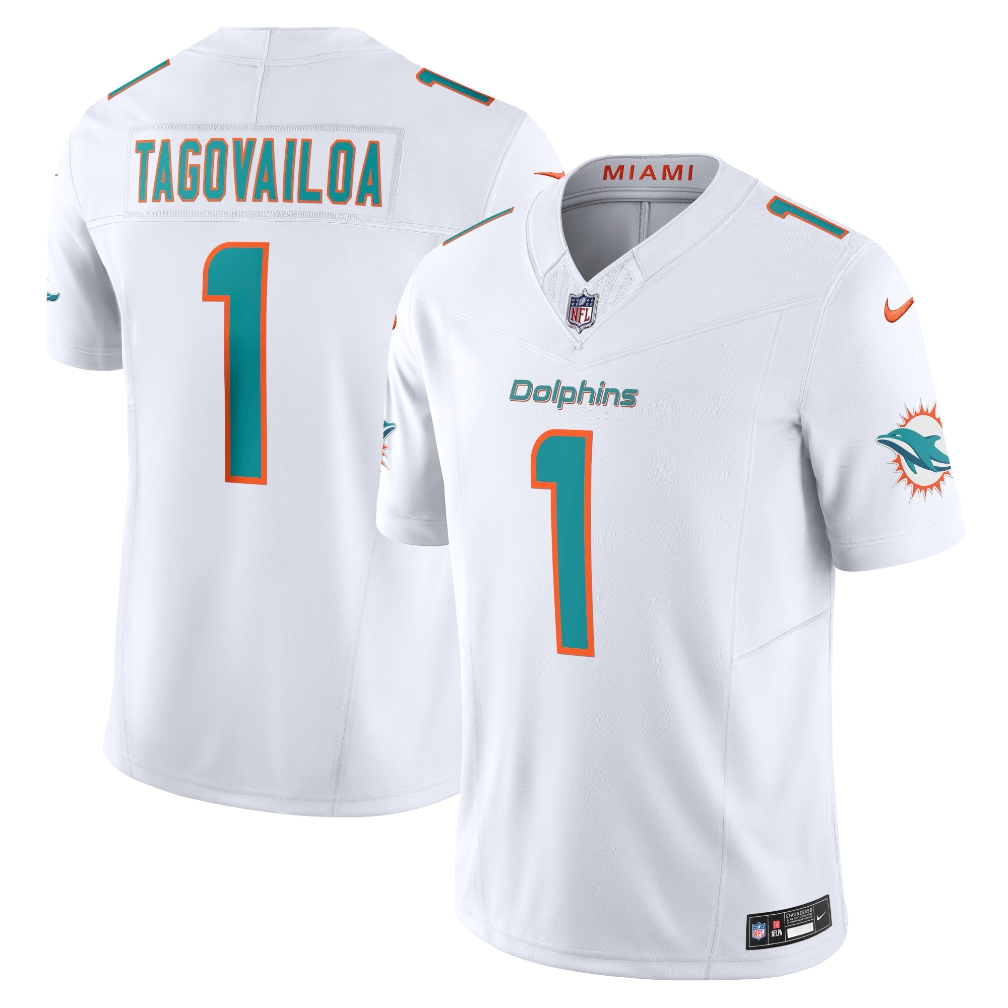 Miami Dolphins Tua Tagovailoa White Vapor F.U.S.E. Limited Jersey