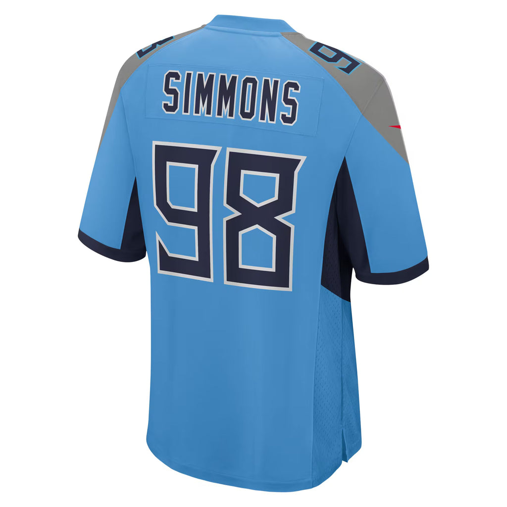 Tennessee Titans Jeffery Simmons Light Blue Team Game Jersey
