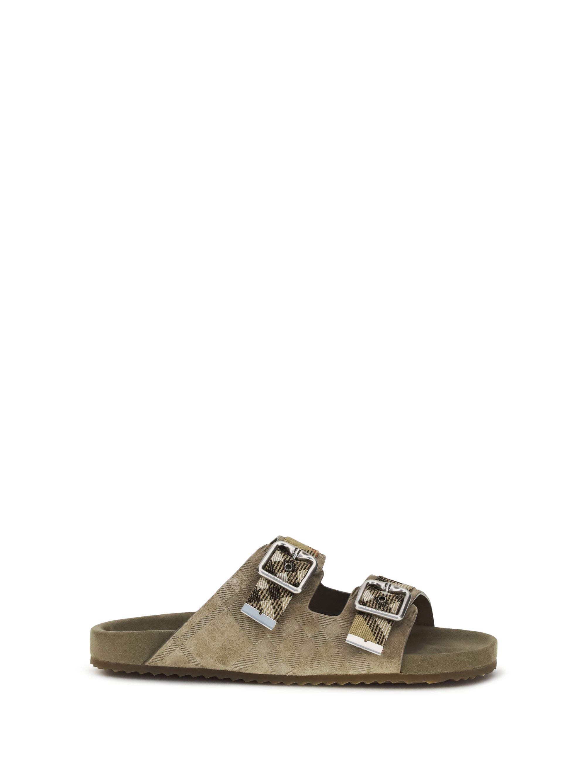 Burberry Men Urchin Suede Check Sandals