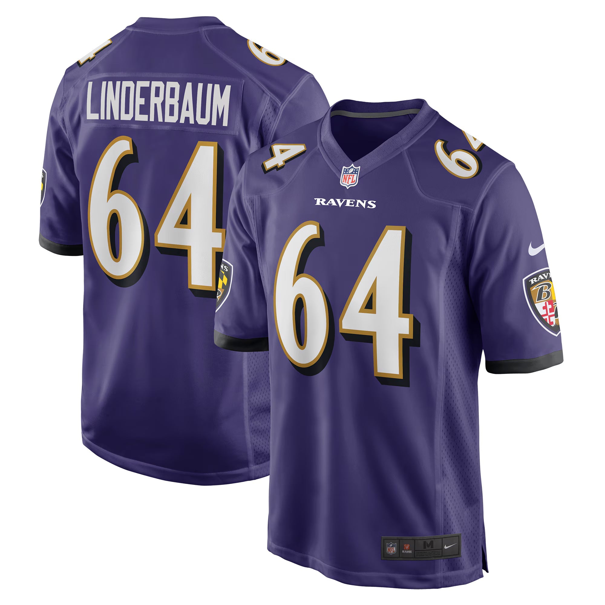 Baltimore Ravens Tyler Linderbaum Purple Player Game Jersey