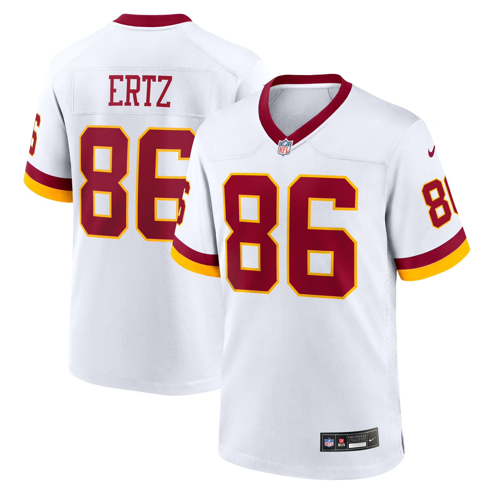 Washington Commanders Zach Ertz White Game Super Bowl Era Jersey